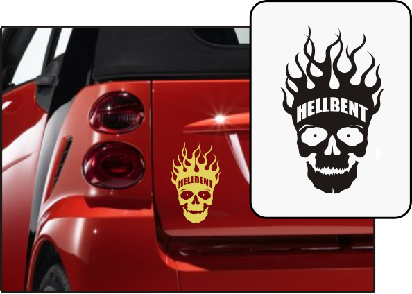 Aufkleber 'Hellbent'