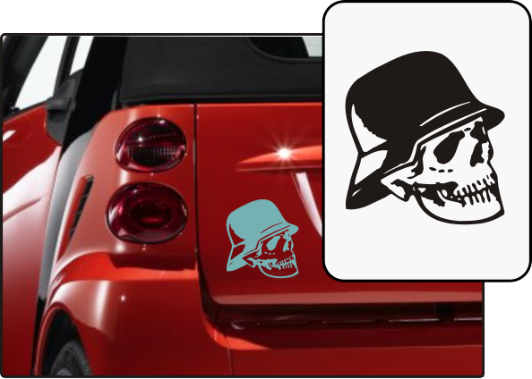 Aufkleber 'Schädel'