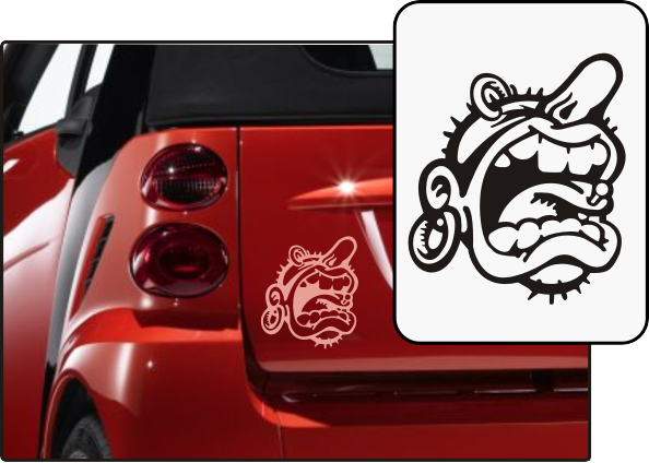 Aufkleber 'angry man'