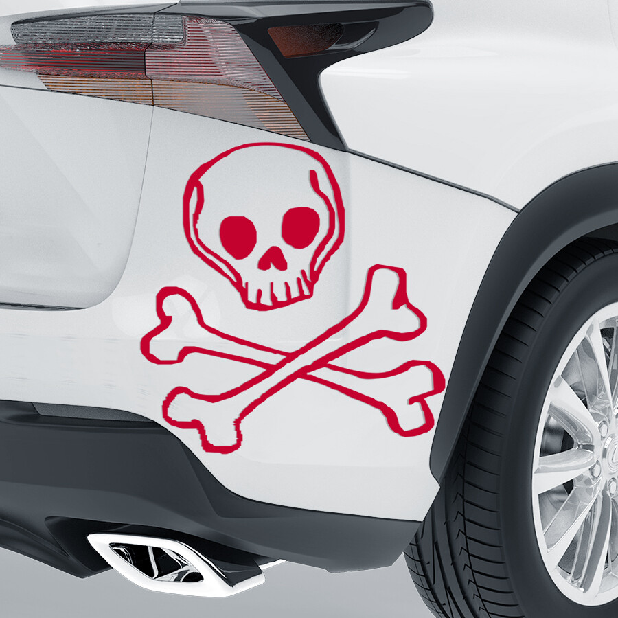 Aufkleber 'Knochen-Scull'