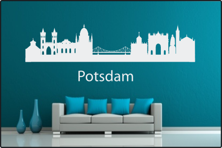 Wandtattoo 'Stadt Skyline Städteskyline Silhouette POTSDAM'