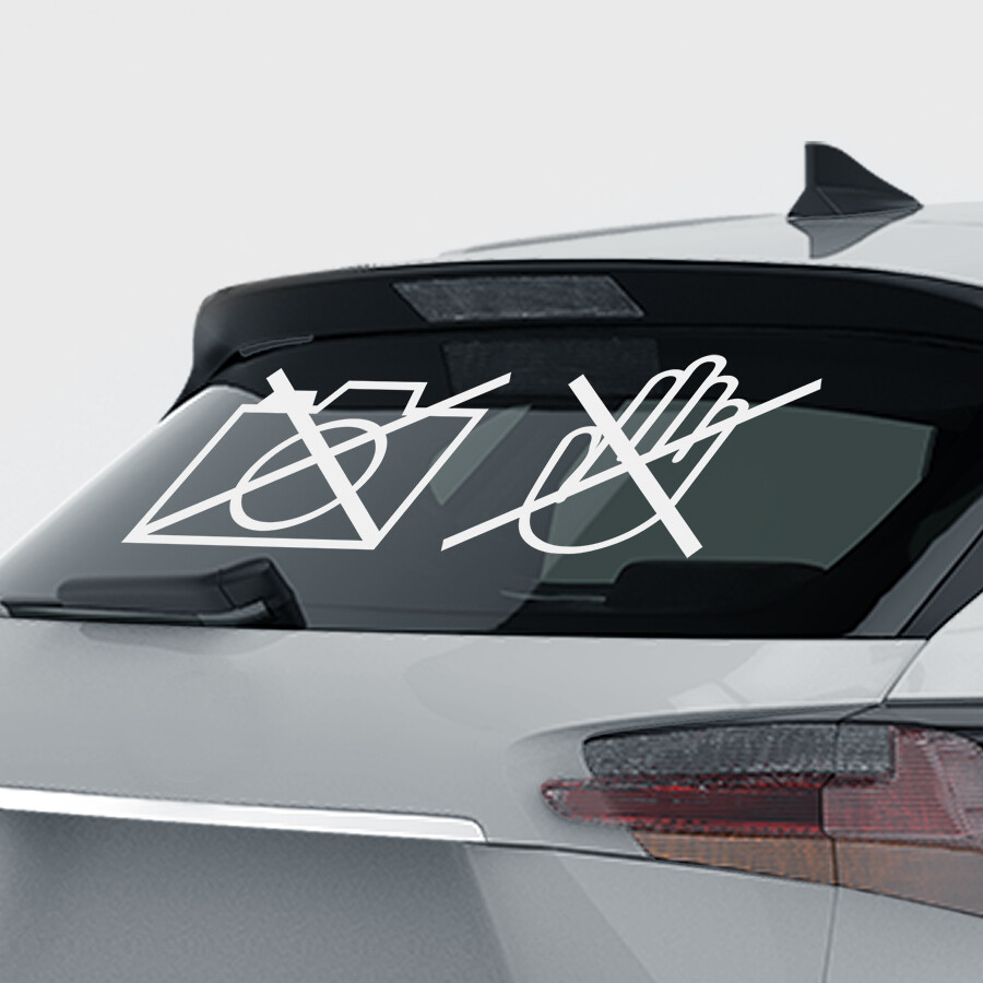 Sticker fürs Auto, Autoaufkleber 'no pictures'