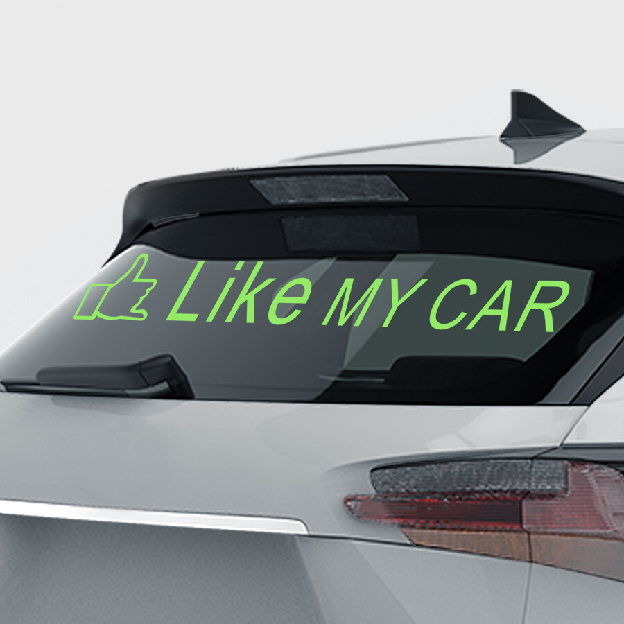 Heckscheibensticker, Auto Aufkleber 'I LIKE MY CAR'