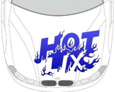 Autoaufkleber für die Motorhaube 'Hot Lix'