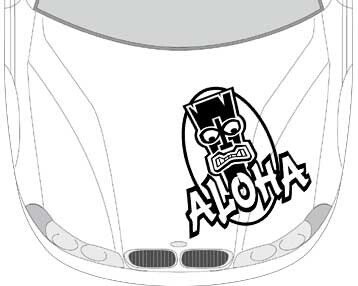 Autoaufkleber für die Motorhaube 'ALOHA'