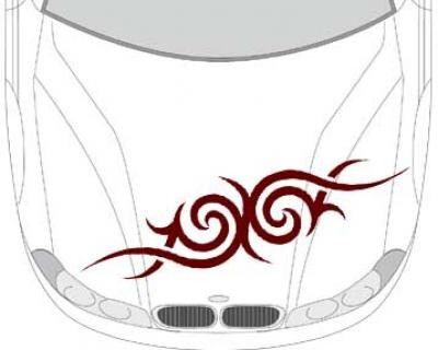 Autoaufkleber für die Motorhaube 'tribal simba'