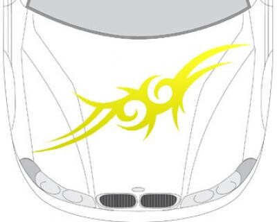 Autoaufkleber für die Motorhaube 'tribal samba'