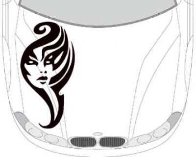 Autoaufkleber für die Motorhaube 'face'