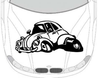 Autoaufkleber für die Motorhaube 'VW Beetle Aufkleber'
