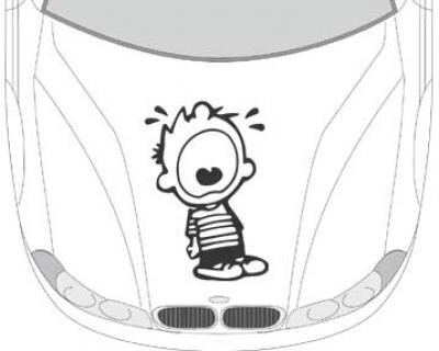 Autoaufkleber für die Motorhaube 'crying'