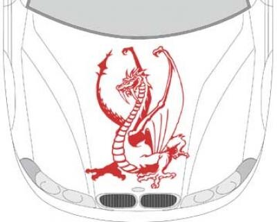 Autoaufkleber für die Motorhaube 'Dachen Aufkleber'