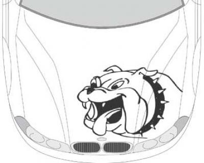 Autoaufkleber für die Motorhaube 'Hunde Aufkleber'