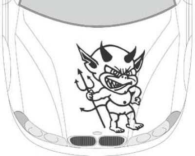 Autoaufkleber für die Motorhaube 'Teufel Aufkleber'