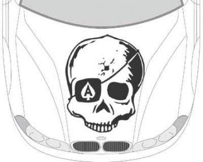 Autoaufkleber für die Motorhaube 'Schädel Aufkleber'