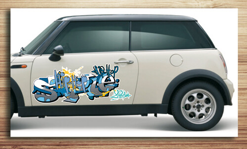 Aufkleber fürs Auto, Autoaufkleber Graffiti Style 'HipHop Style'