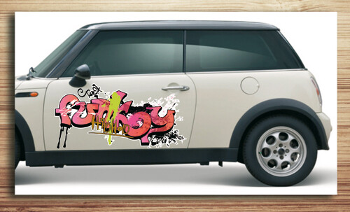 Aufkleber fürs Auto, Autoaufkleber Graffiti Style 'fun'