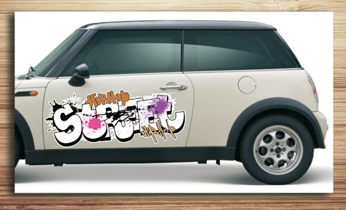Aufkleber fürs Auto, Autoaufkleber Graffiti Style 'HipHop street'