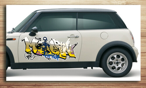 Aufkleber fürs Auto, Autoaufkleber Graffiti Style 'HipHop Aufkleber'