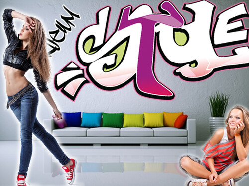 Graffiti Aufkleber für die Wand 'Aufkleber Wand Sticker'