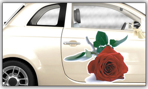 Blumenaufkleber im Druck 'Rosen'