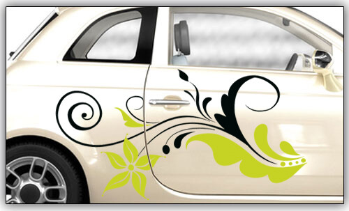 Autoaufkleber Blumenranke 'Dahlie'