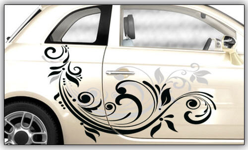 Autoaufkleber Blumenranke 'Flora'