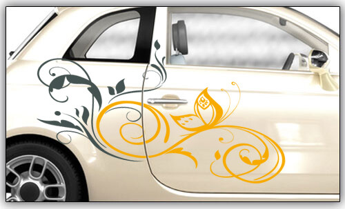 Autoaufkleber Blumenranke 'Magaretha'