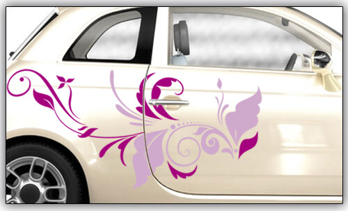 Autoaufkleber Blumenranke 'Viola'