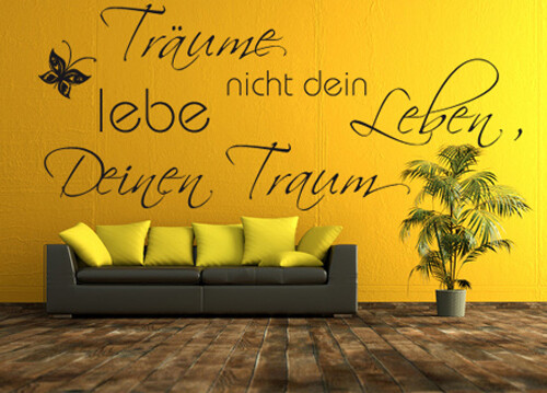 Wandtattoo 'Lebe Deinen Traum...'