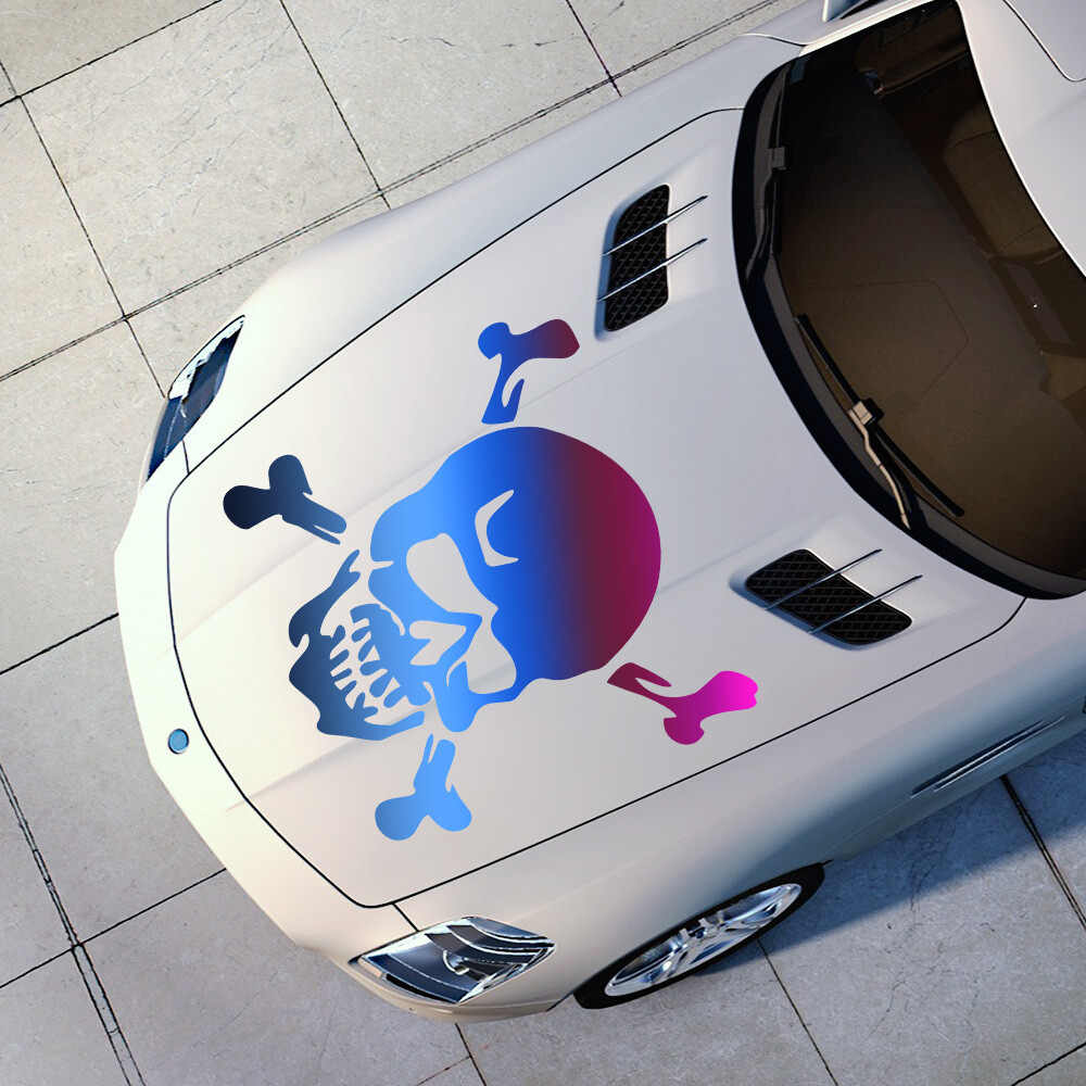 Autoaufkleber für die Motorhaube 'Totenkopf Pirat'