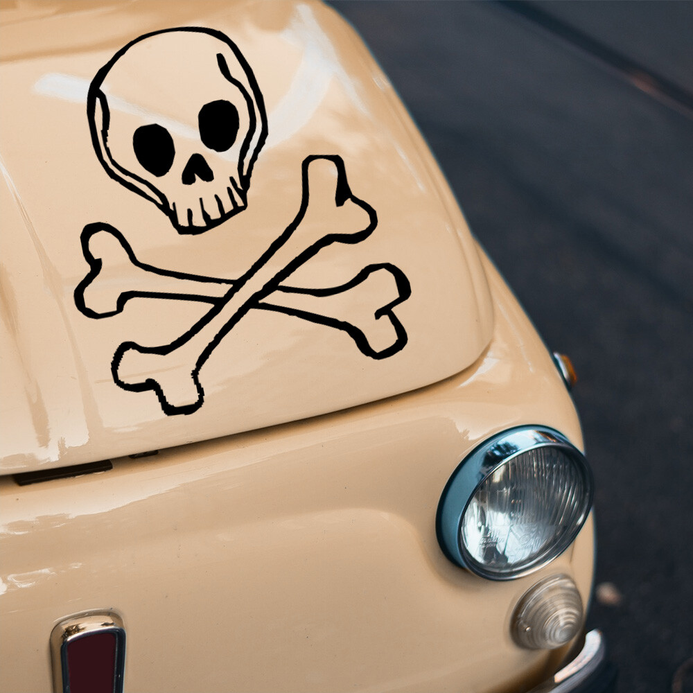Autoaufkleber für die Motorhaube 'Aufkleber Halloween Skull'