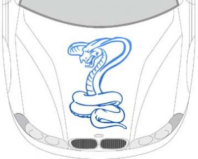 Autoaufkleber für die Motorhaube 'Aufkleber Kobra'