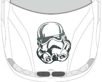 Autoaufkleber für die Motorhaube 'luke skywalker'