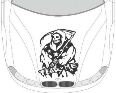 Autoaufkleber für die Motorhaube 'Aufkleber der Tod'
