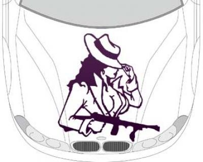 Autoaufkleber für die Motorhaube 'Bad Girl Aufkleber'