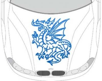 Autoaufkleber für die Motorhaube 'Flugdrache'