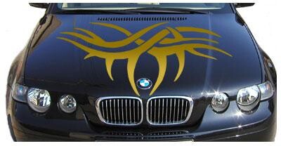 Autoaufkleber für die Motorhaube 'Aufkleber Tribal Bert'