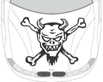 Autoaufkleber für die Motorhaube 'Aufkleber Devil'