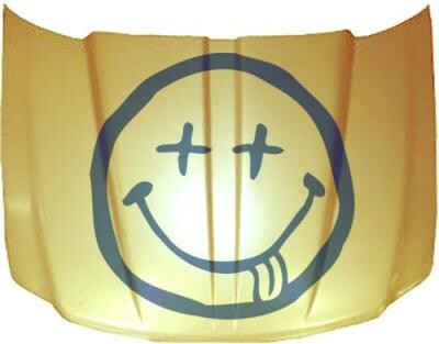 Autoaufkleber für die Motorhaube 'smiley Aufkleber'