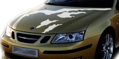 Autoaufkleber für die Motorhaube. 'auto vinyl'