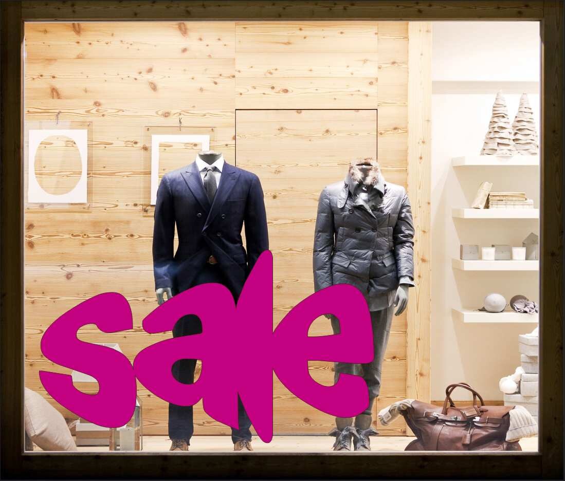 SALE Aufkleber, im Folienschnitt, freistehend