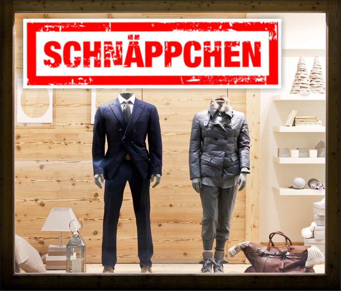 Schnäppchen Aufkleber auch als Adhäsionsfolie.