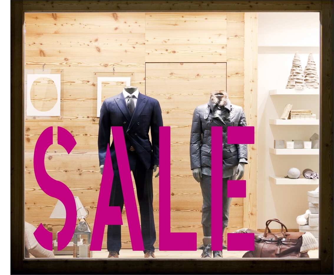 Aufkleber SALE im Folienschnitt, freistehend