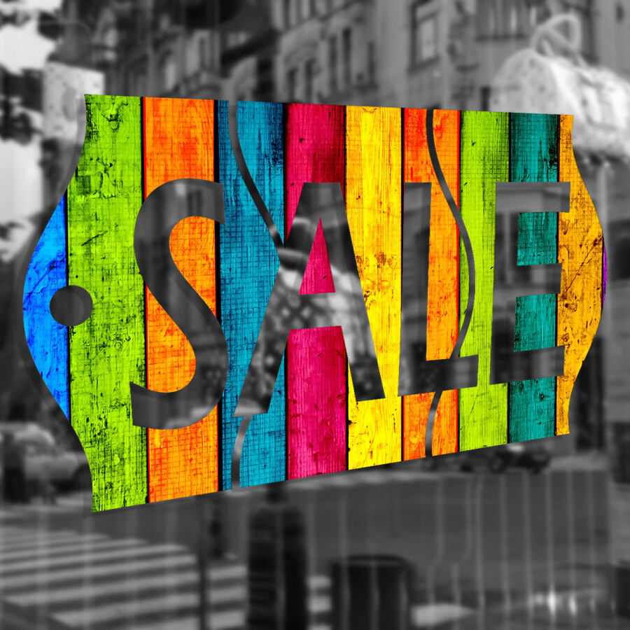 Aufkleber Sale in Preisschild Form