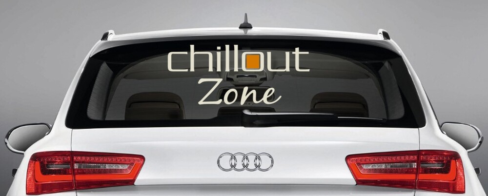 Aufkleber zweifarbig Heckscheibenaufkleber - Chillout Zone -