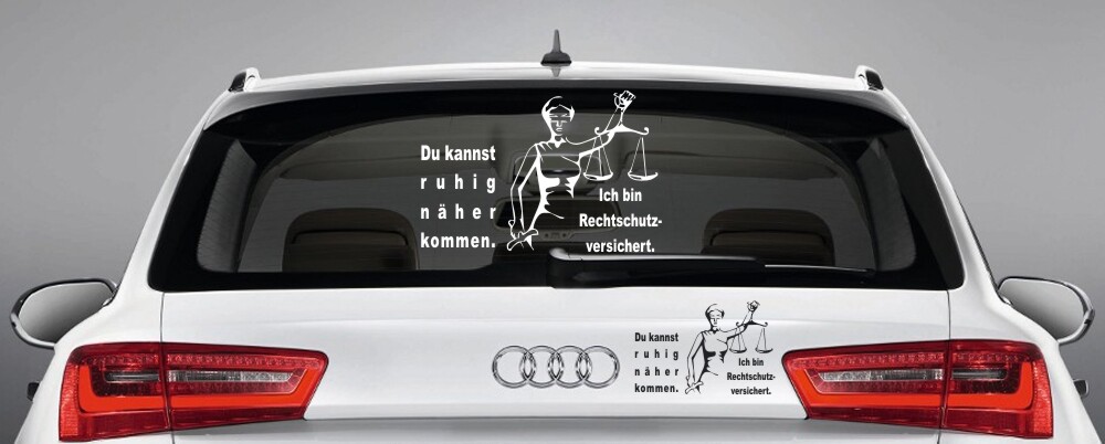 Aufkleber fürs Auto 'bitte Abstand halten!'