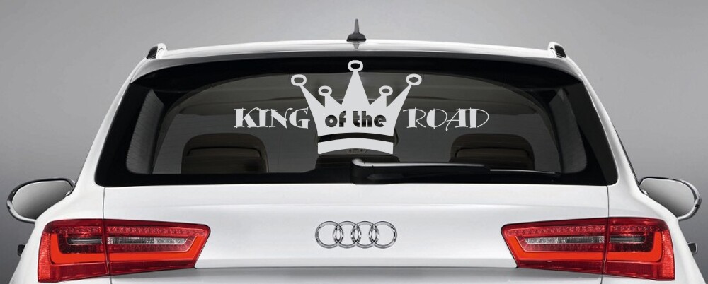 Aufkleber fürs Auto Heckscheibenaufkleber 'King of the Road'