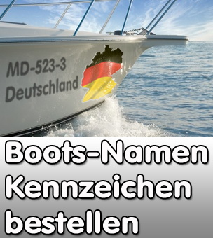 Kennzeichen für Boote als Aufkleber, Bootskennzeichen