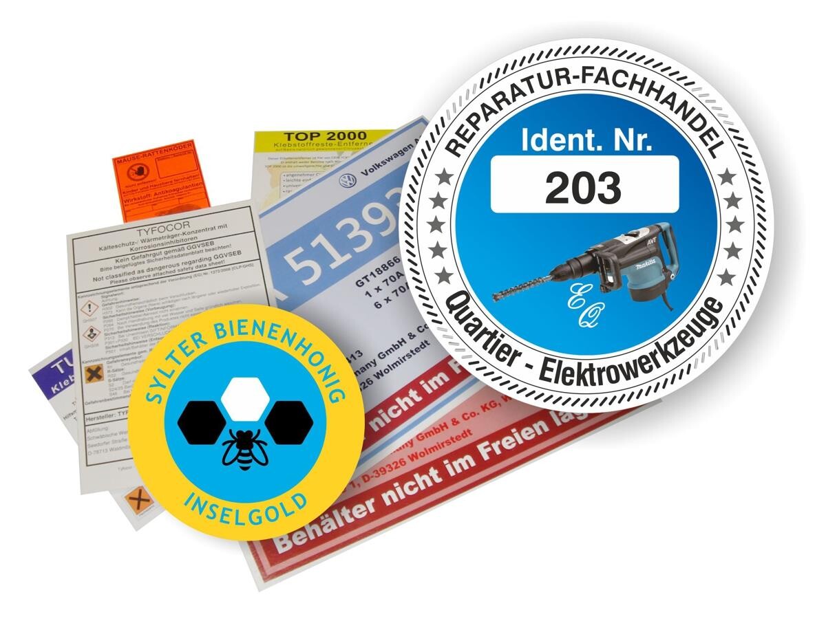 günstige wasserfeste Aufkleber