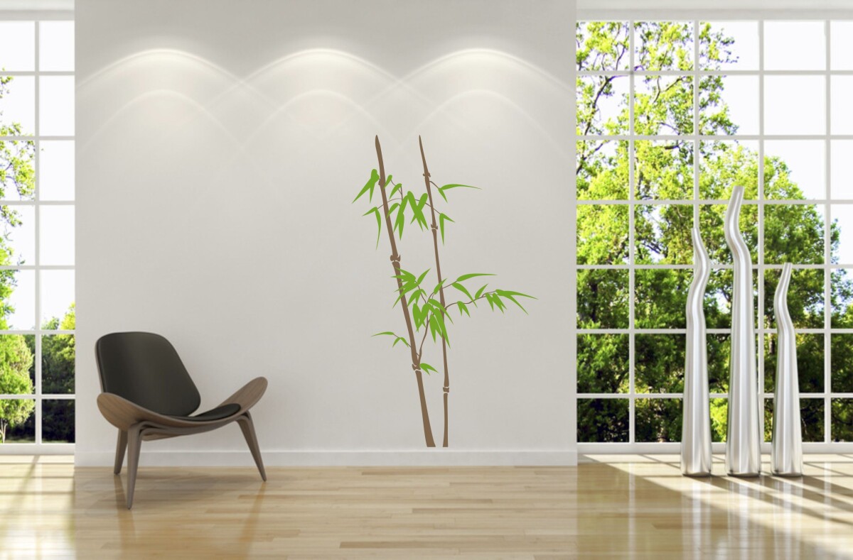 Wandtattoo Bambus, zweifarbig